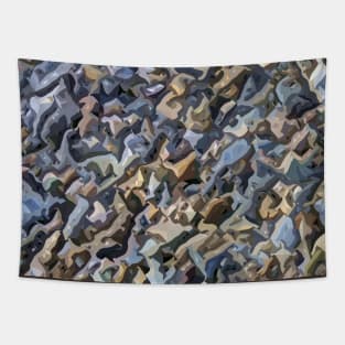 Angular digital pastel pebbles Tapestry