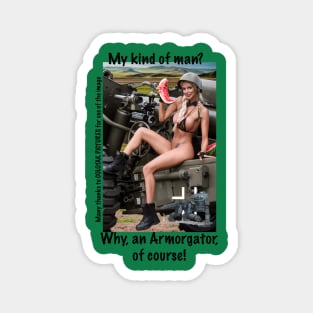 Armorgator Babe 6 - Transparent Background Magnet