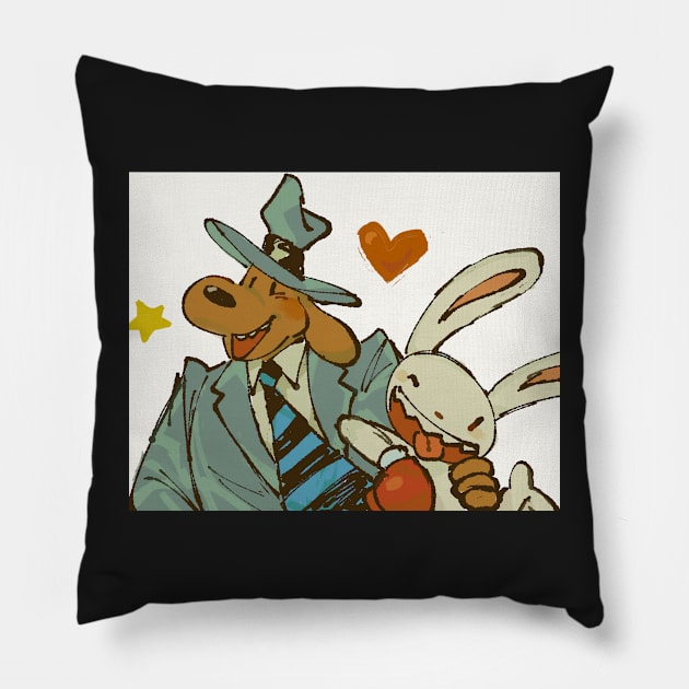 sam and max Pillow by xxlisagamerxx