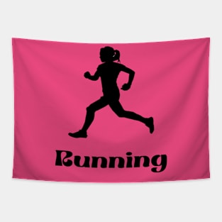 Women Running for Fitness Tapestry