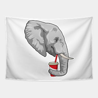 Elephant with Drink Tapestry