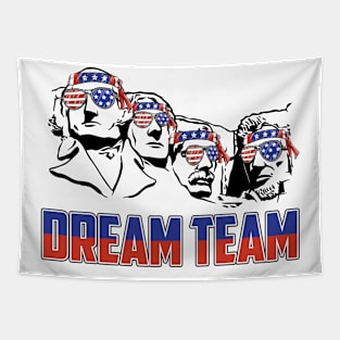 Mount Rushmore 4th Of July Funny Patriotic Presidents Team Tapestry