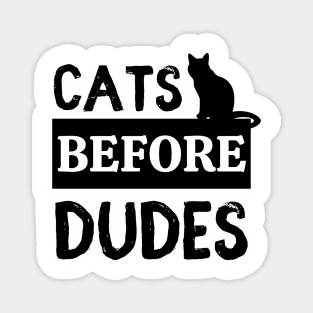 Cats Before Dudes Magnet