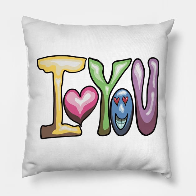 I love you Pillow by Watidstudio