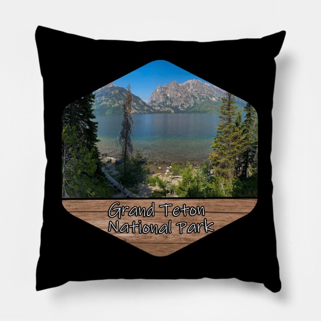 Grand Teton National Park - Jenny Lake Pillow by gorff