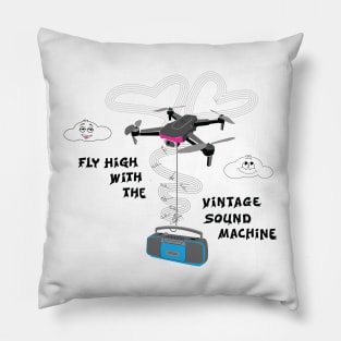 Fly High with the Vintage Sound Machine Pillow