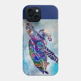 Colorful Sea Turtle Ocean Watercolor Phone Case