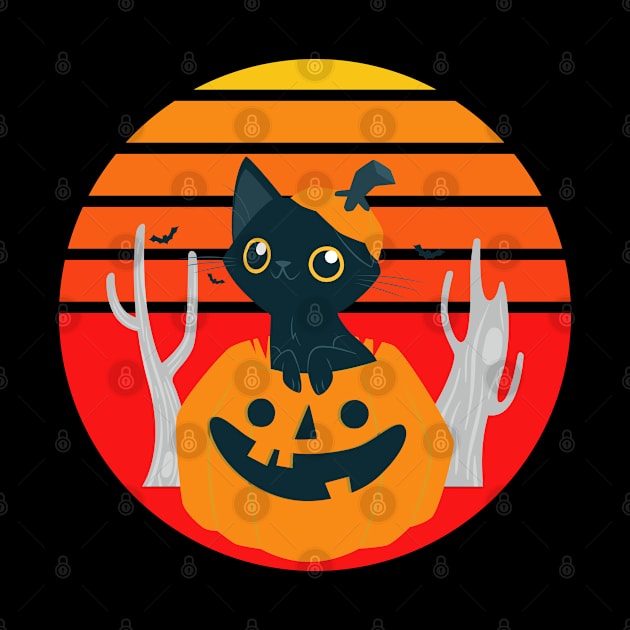 Kitty Cat Pumpkin Halloween by Kali Space