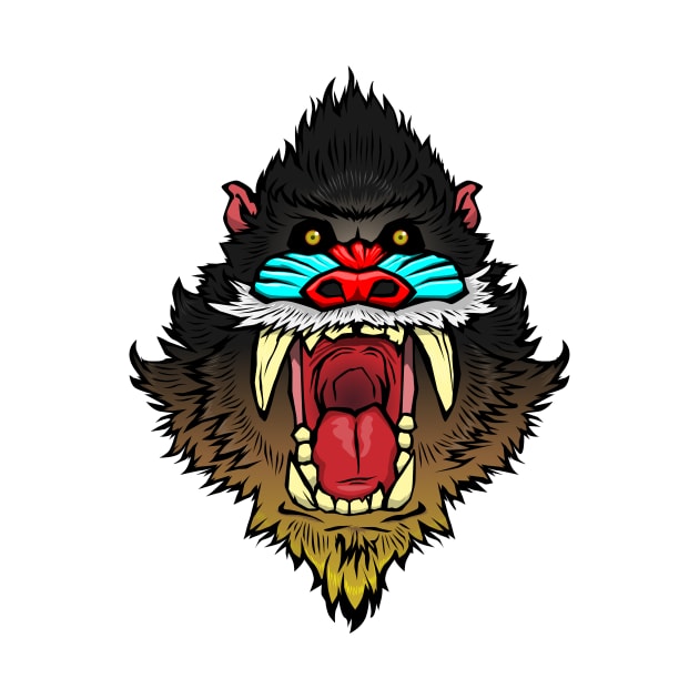 Super Intense Mandrill by itsmidnight