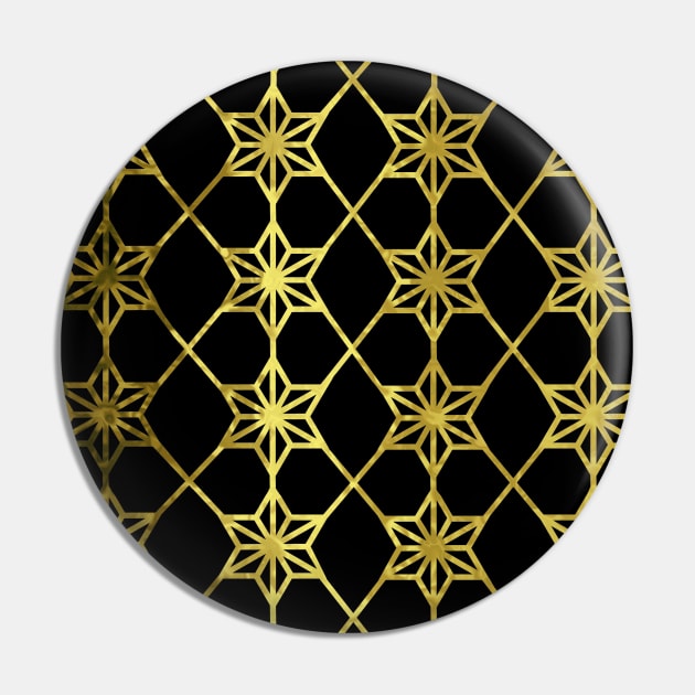 GOLD Star Pattern Pin by SartorisArt1