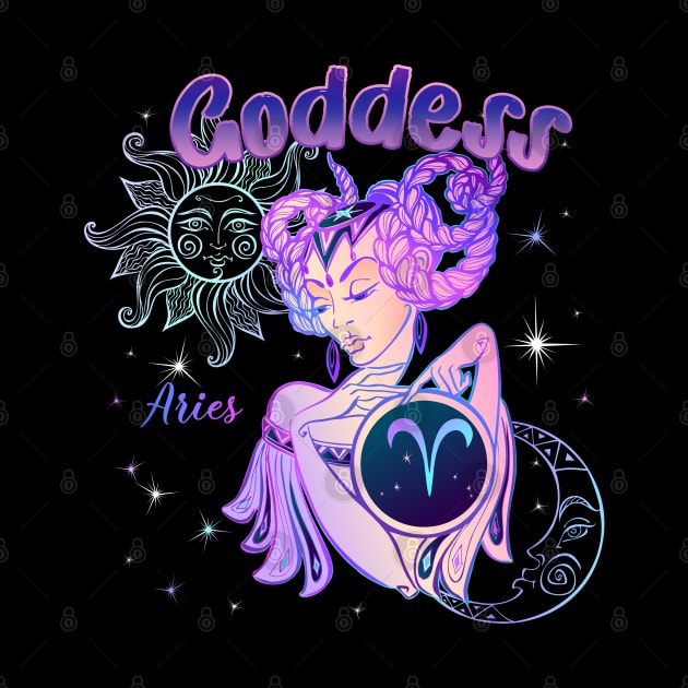 Zodiac Aries Goddess Queen Horoscope by The Little Store Of Magic