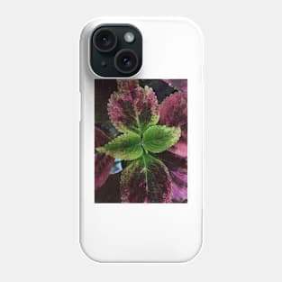 pink and green leaves Phone Case