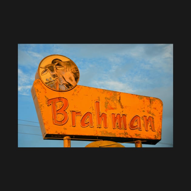 Brahman Bull Bar sign circa 1960 by dltphoto