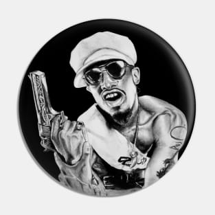 Andre 3000 Black and white Pin