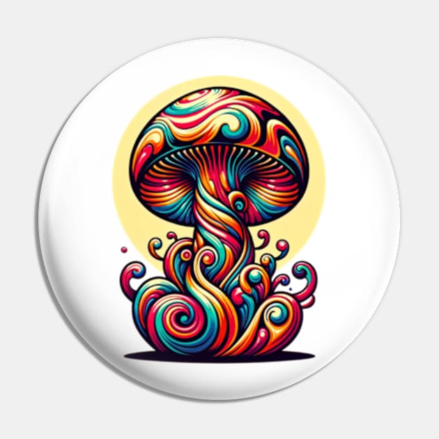 Mushroom Retro Pin by Cun-Tees!