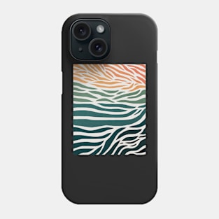 Landscape abstract, Mid century art Phone Case