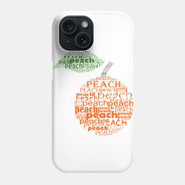 Typographic peach Phone Case by hedehede