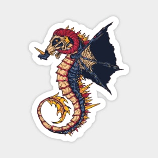 Red Horn Sea Horse Magnet