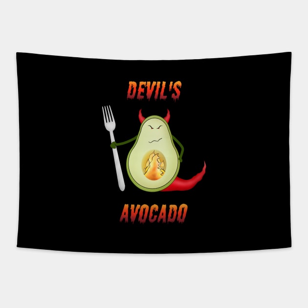 Devil's avocado Tapestry by shackledlettuce