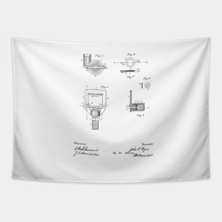 Vintage Patent Hand Drawing Tapestry