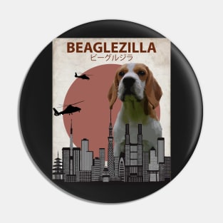 Beaglezilla - Giant Beagle Dog Monster Pin