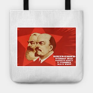 Soviet Propaganda Poster - Marx and Lenin Tote