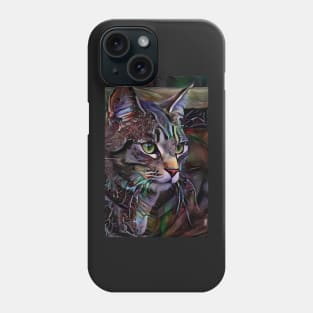 Zap, cat, gato, chat, kitty, lea roche paintings Phone Case