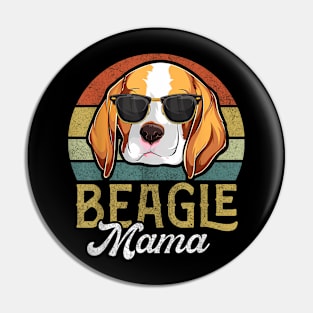 Retro Beagle Mama Women, Mothers Day Dog Mom Pin