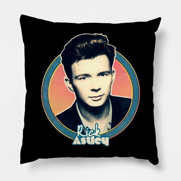 rick astley Pillow by dharbin