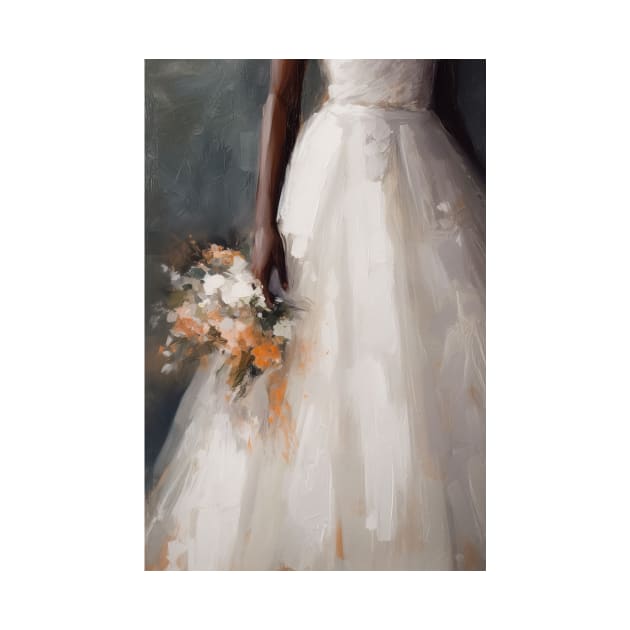 Fleeting Moment: Bride Dropping Bouquet Painting by simonrudd