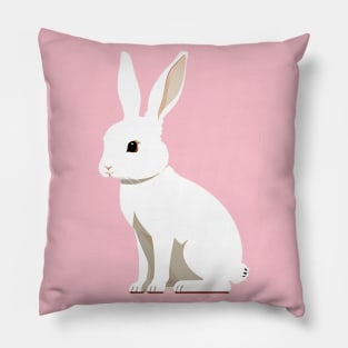 White Rabbit Sitting Pillow