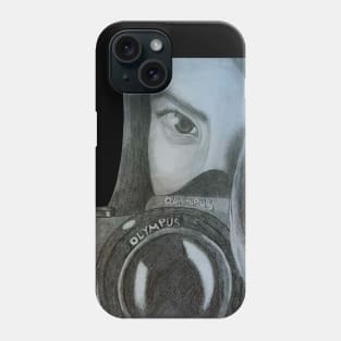 Camera Girl Sketch Phone Case