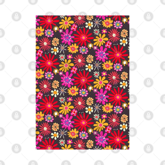 Floral pattern - beautiful floral design - floral illustration by Boogosh