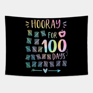 Happy 100th Day Of School Hooray For 100 Days Teachers Kids Tapestry