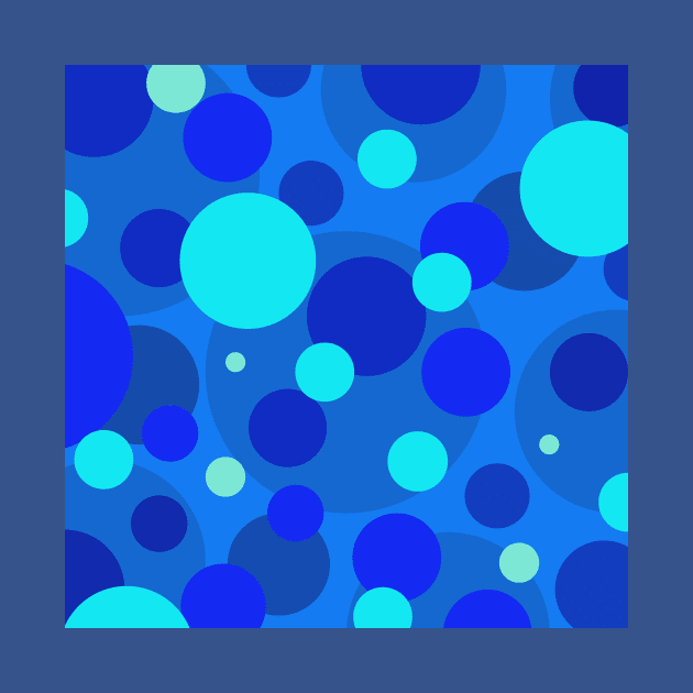 blue pop art bubbles by pauloneill-art