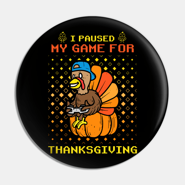 Happy Thanksgiving Gamer Turkey Video Game Lovers Kids Boys Pin by _So who go sayit_