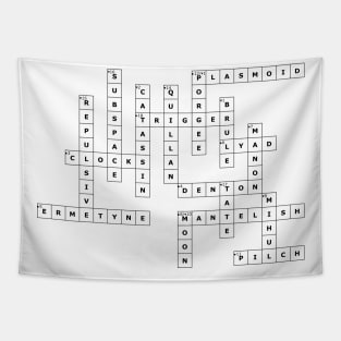 (1962ATOTC) Crossword pattern with words from a famous 1962 science fiction book. Tapestry