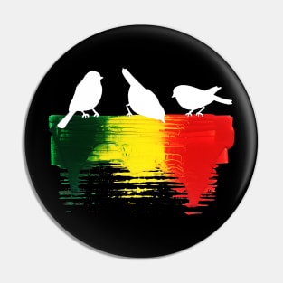 Three Little Birds Rasta Paint Pin