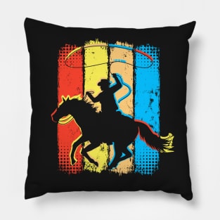 Cowboy with Lasso - Wild west Horse riding Pillow