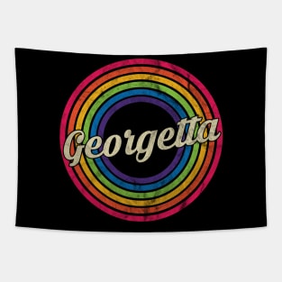Georgetta - Retro Rainbow Faded-Style Tapestry