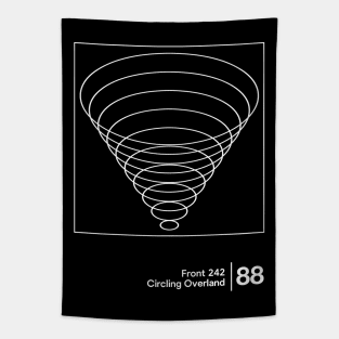 Circling Overland / Minimalist Graphic Artwork Design Tapestry