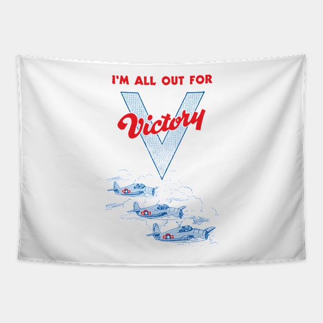 All Out For Victory Tapestry by postlopez