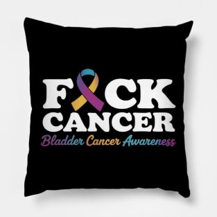 Fuck Cancer Bladder Cancer Awareness Pillow