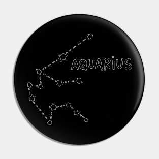 Zodiac Sign - Aquarius Black Pin