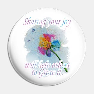 Dandelion, Love, Motivation, Quote, Flower Pin