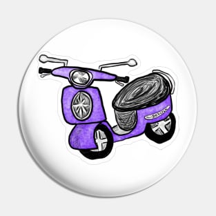 Purple scooter Pin