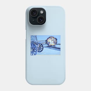 Cannon and explosion - snow effect Phone Case