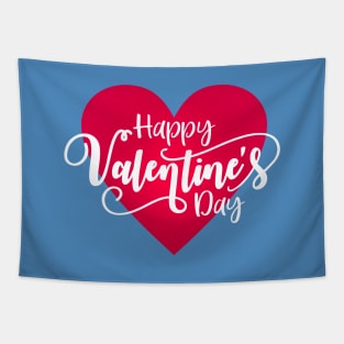 Lovely Happy Valentine's Day Calligraphy Tapestry