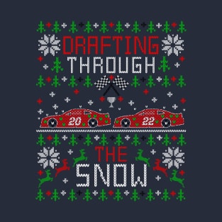 Funny Stock Car Racing Ugly Christmas Sweater Party 2022 T-Shirt