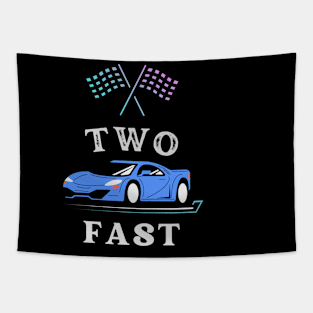 Two Fast 2 Curious - Pit Crew Birthday day Gifts T-Shirt Tapestry